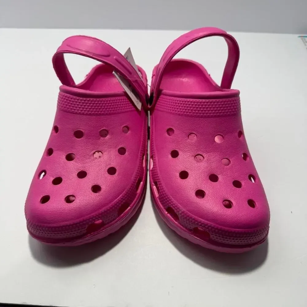 Surf 7 Womens 8 Fuchsia Clogs FF282W-1 Pink Croc Style Comfort Clogs NWT Size 8